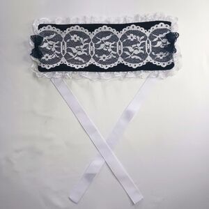 Black With White Lace Lolita Headband.